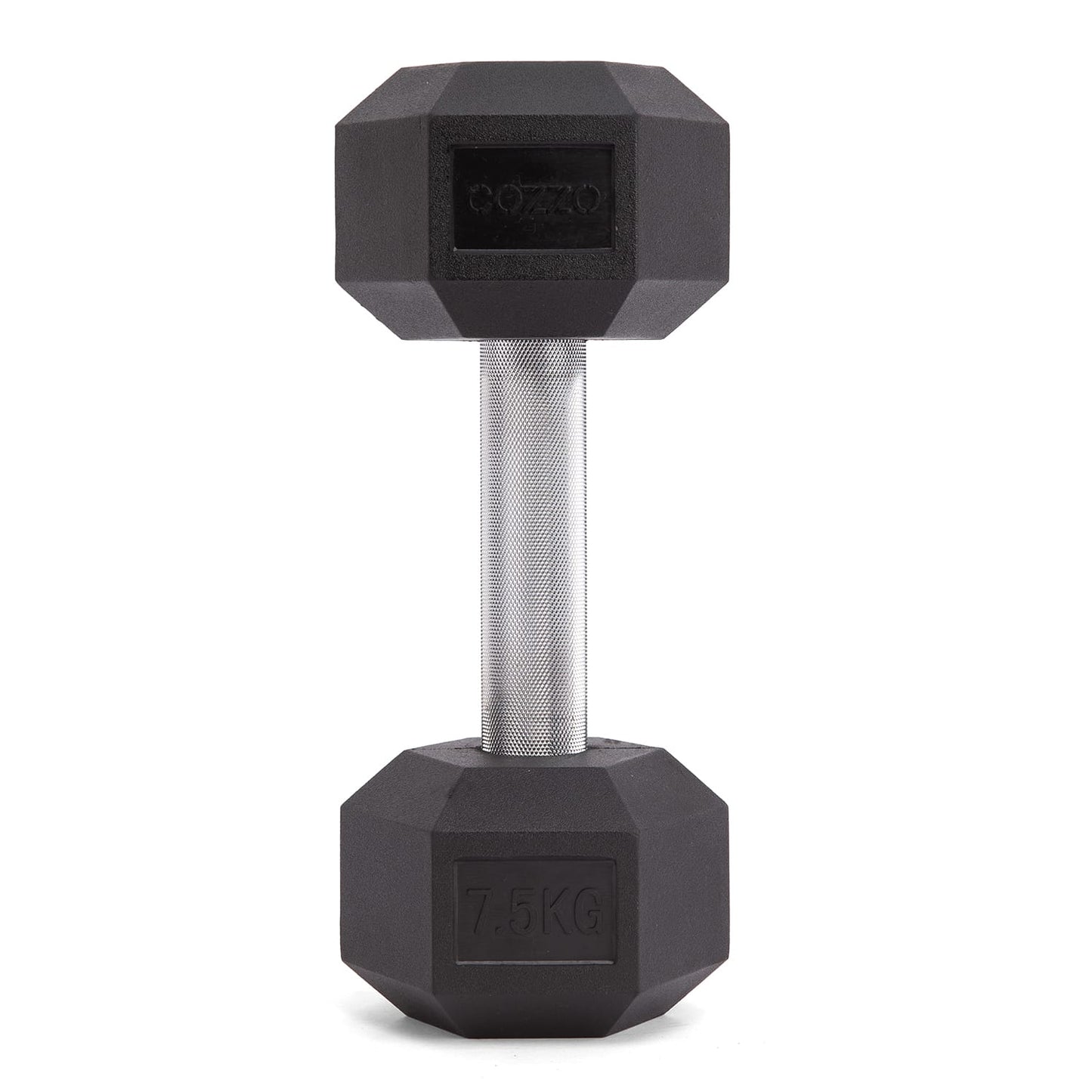 Dettaglio acciaio cromato e zigrinatura manubrio 7.5 kg Cozzo Strength
