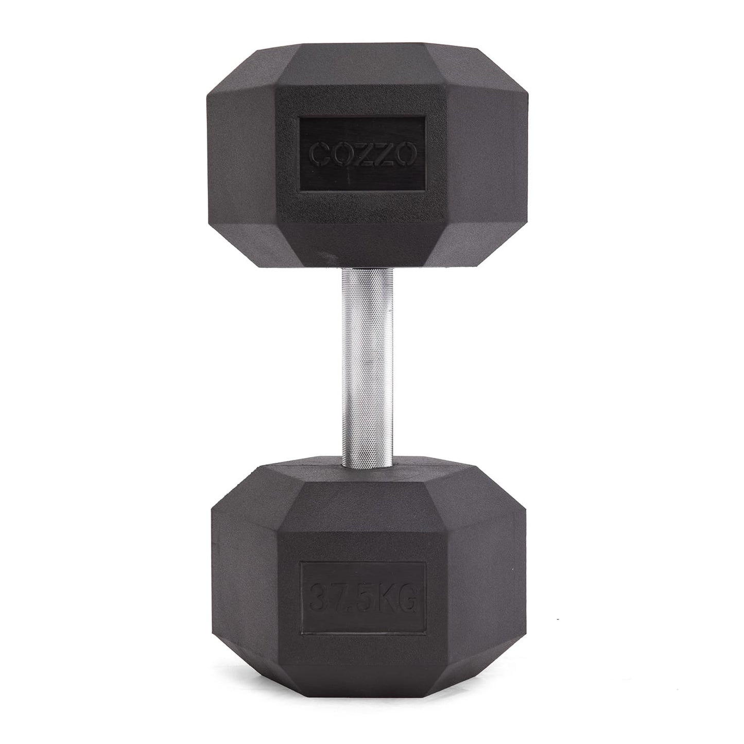 Dettaglio finitura premium acciaio e gomma manubrio 37.5 kg Cozzo Strength