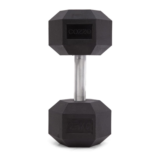 Dettaglio impugnatura in acciaio zigrinato manubrio 25 kg Cozzo Strength