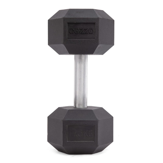 Dettaglio logo e qualità costruttiva manubrio 17.5 kg Cozzo Strength