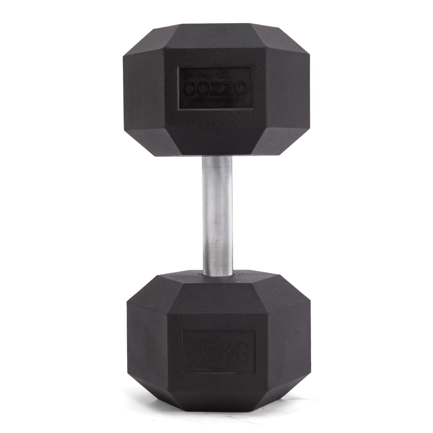 Dettaglio protezione urti e cadute manubrio 35 kg Cozzo Strength