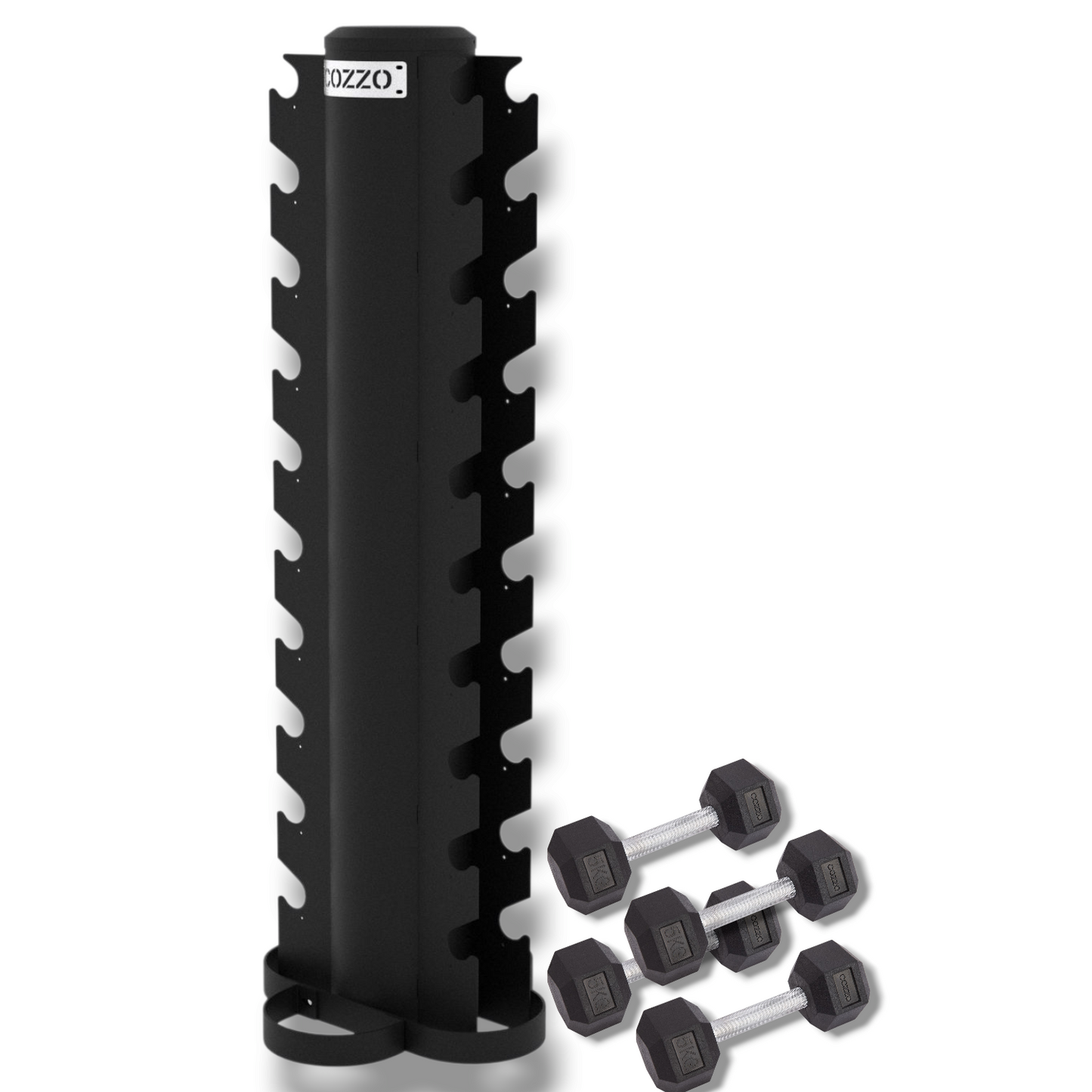 Set Manubri Esagonali + Rastrelliera Verticale – Cozzo Strength Equipment