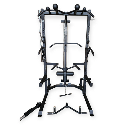 Half Rack PRO Multistazione + Lat Machine – Cozzo Strength Equipment