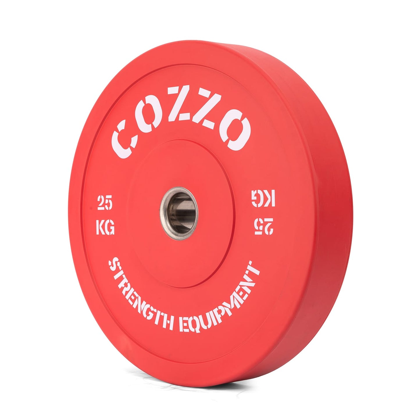 Bumper Plate 25 kg Cozzo Strength - Disco Gommato Rosso Competition