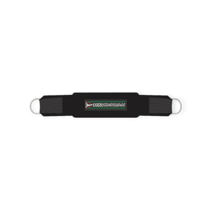 Cintura da sovraccarico PRO Cozzo Strength in nylon tecnico con 3 moschettoni e anelli in acciaio rinforzato, ideale per trazioni e dip zavorrati nel Calisthenics.