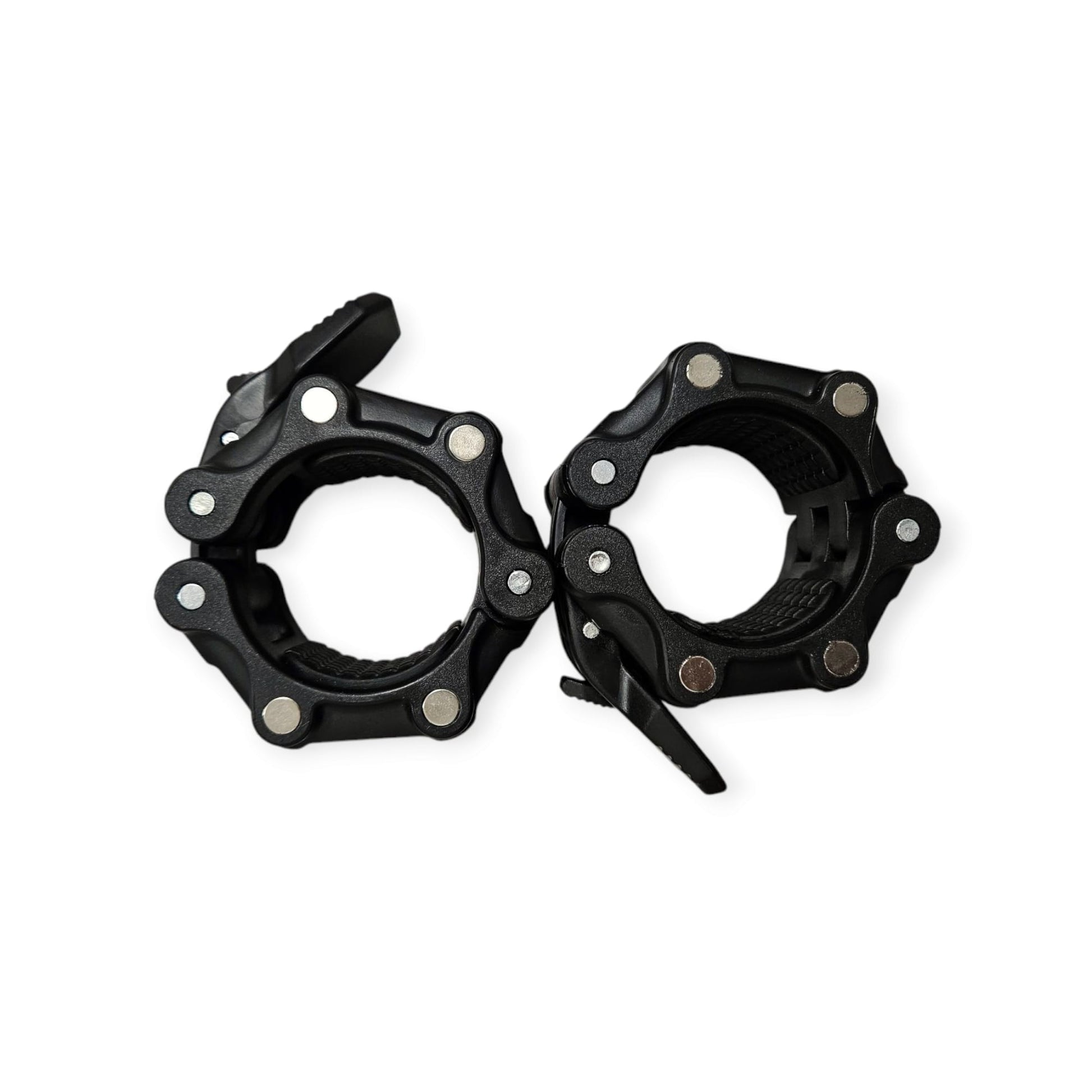 Coppia di collari magnetici olimpionici Cozzo Strength Equipment per bilancieri da 50mm, fermadischi a sgancio rapido con calamita integrata per Powerlifting e Cross Training.