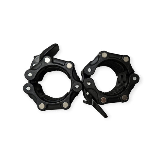 Coppia di collari magnetici olimpionici Cozzo Strength Equipment per bilancieri da 50mm, fermadischi a sgancio rapido con calamita integrata per Powerlifting e Cross Training.