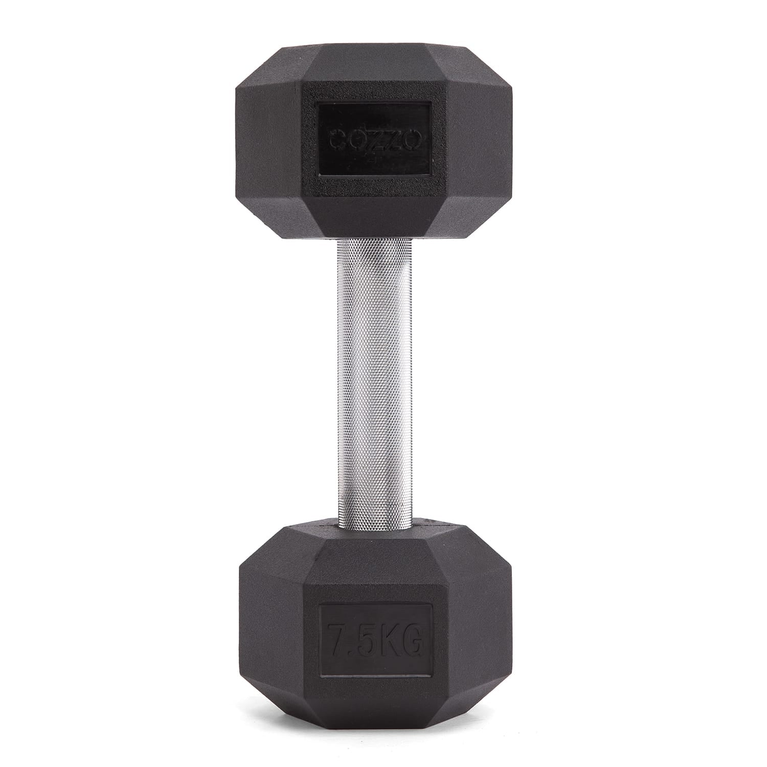Dettaglio acciaio cromato e zigrinatura manubrio 7.5 kg Cozzo Strength
