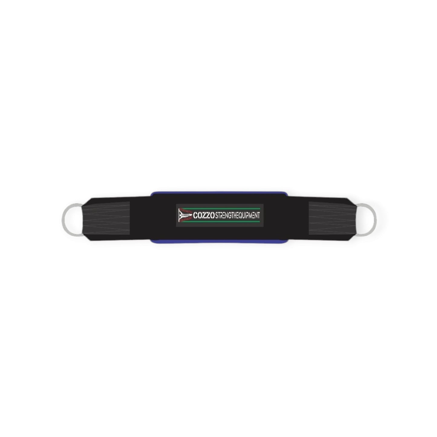 Dettaglio anelli in acciaio e cuciture rinforzate cintura zavorra Cozzo Strength, struttura leggera da 400g per Streetlifting professionale e allenamento della forza.