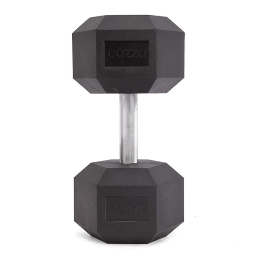Dettaglio finitura premium acciaio e gomma manubrio 37.5 kg Cozzo Strength