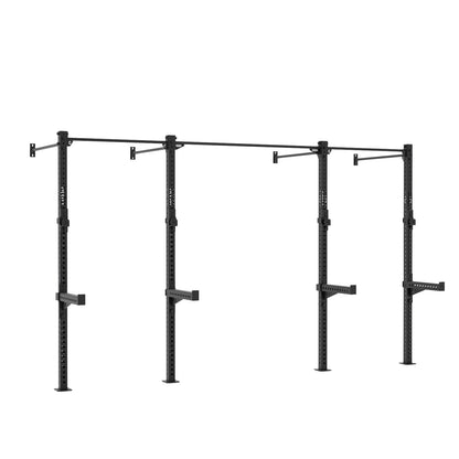Dettaglio fori numerati tagliati al laser e spessore acciaio Half Rack Doppio Cozzo Strength, supporto ultra-stabile per carichi elevati e massima sicurezza.