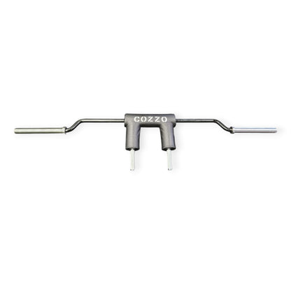 Dettaglio imbottitura ergonomica e manicotti olimpici 50mm Safety Squat Bar Pro Cozzo Strength, bilanciere da 35,5kg per carichi estremi e massima stabilità.