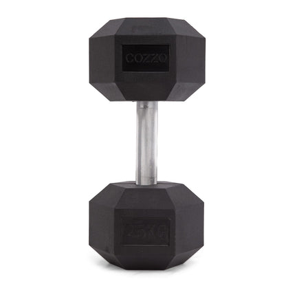 Dettaglio impugnatura in acciaio zigrinato manubrio 25 kg Cozzo Strength