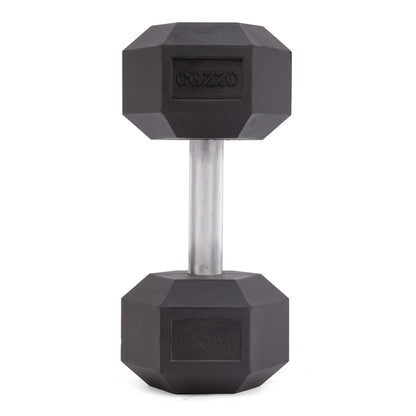 Dettaglio logo e qualità costruttiva manubrio 17.5 kg Cozzo Strength