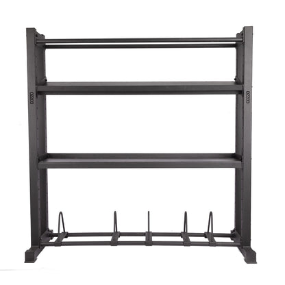 Dettaglio ripiani rinforzati per carichi pesanti Rastrelliera Multifunzione Cozzo Strength, supporto universale con finitura antigraffio e design modulare salvaspazio.