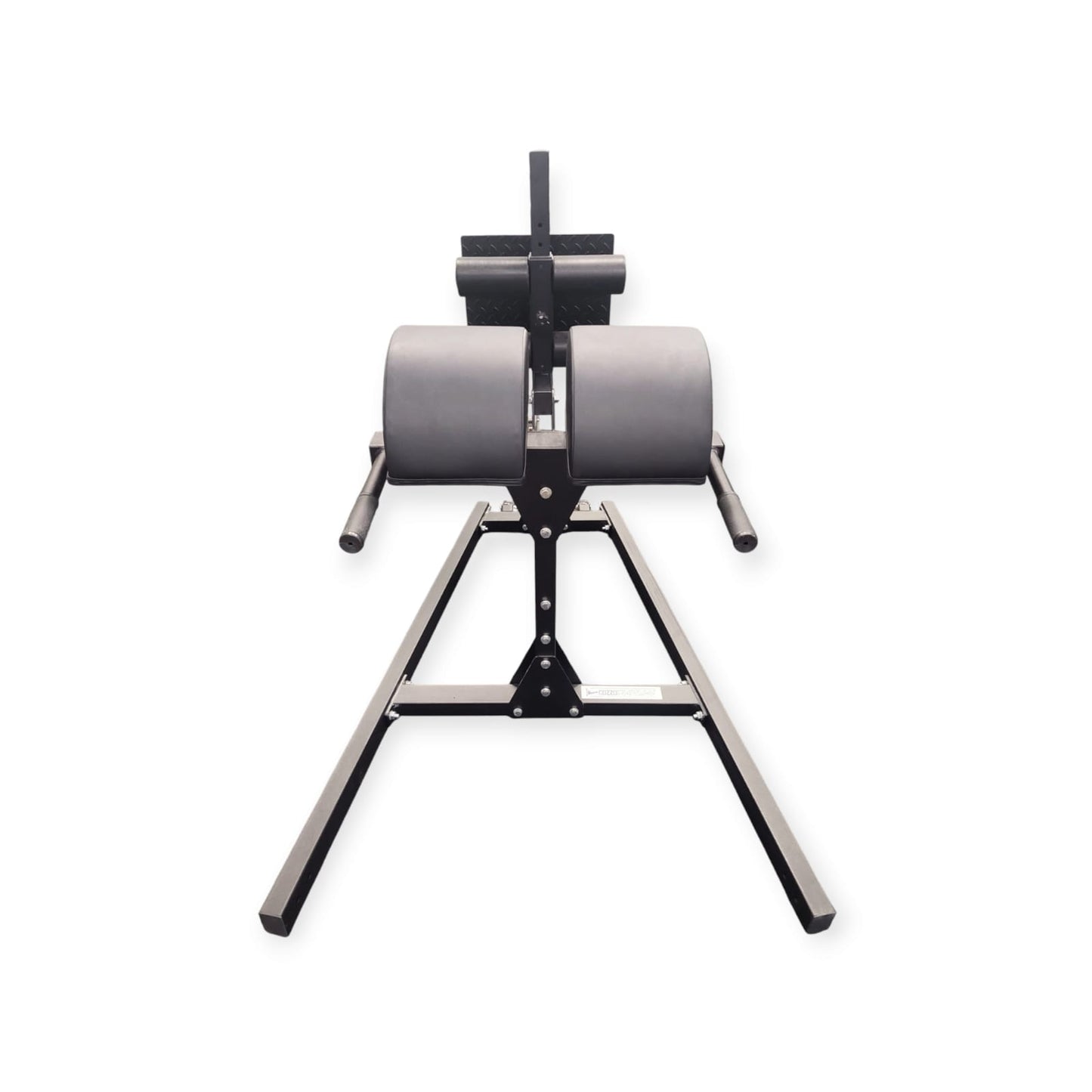 Dettaglio rulli in schiuma ad alta densità e sistema di regolazione orizzontale GHD Cozzo Strength, supporto ergonomico per Sit-up e Hip Extension in sicurezza.