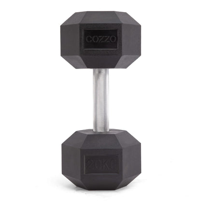 Dettaglio testa in gomma piena anti-urto manubrio 20 kg Cozzo Strength