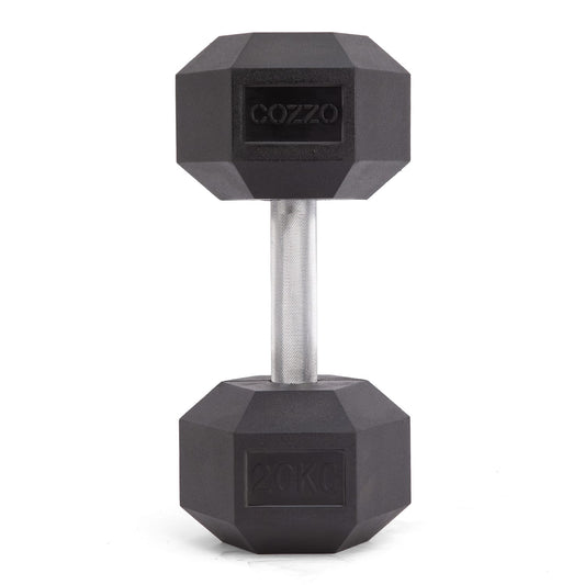 Dettaglio testa in gomma piena anti-urto manubrio 20 kg Cozzo Strength