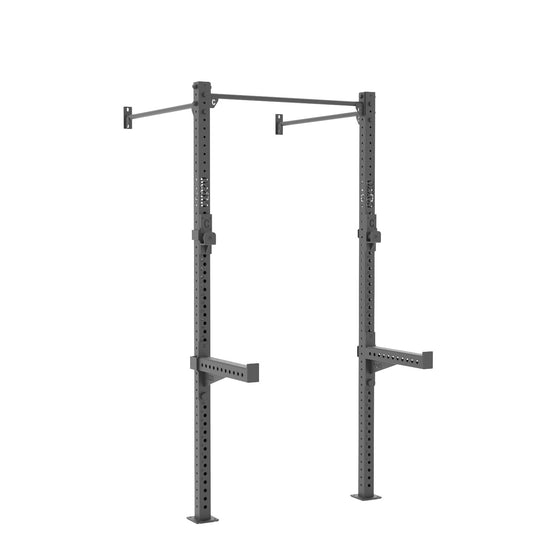 Dettaglio tubolare 75x75 mm con fori tagliati al laser su quattro lati Pilastro Élite Cozzo Strength, struttura heavy-duty con foratura di precisione per accessori Pro.