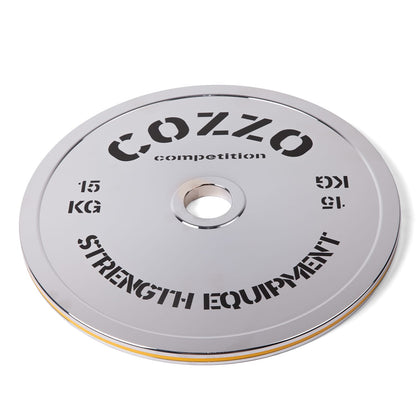 Disco 15 kg Acciaio Cromato Cozzo Strength - Spessore Sottile da Competizione