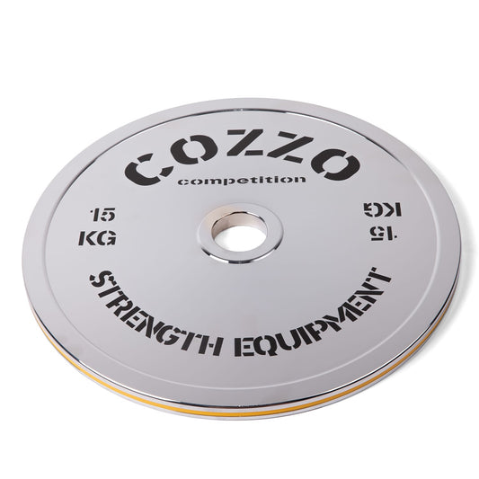 Disco 15 kg Acciaio Cromato Cozzo Strength - Spessore Sottile da Competizione