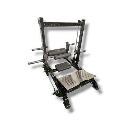 Hip Thrust Machine professionale con sistema Smith 2.0 Cozzo Strength Equipment, stazione guidata per glutei con schienale ergonomico e caricamento a dischi olimpionici.