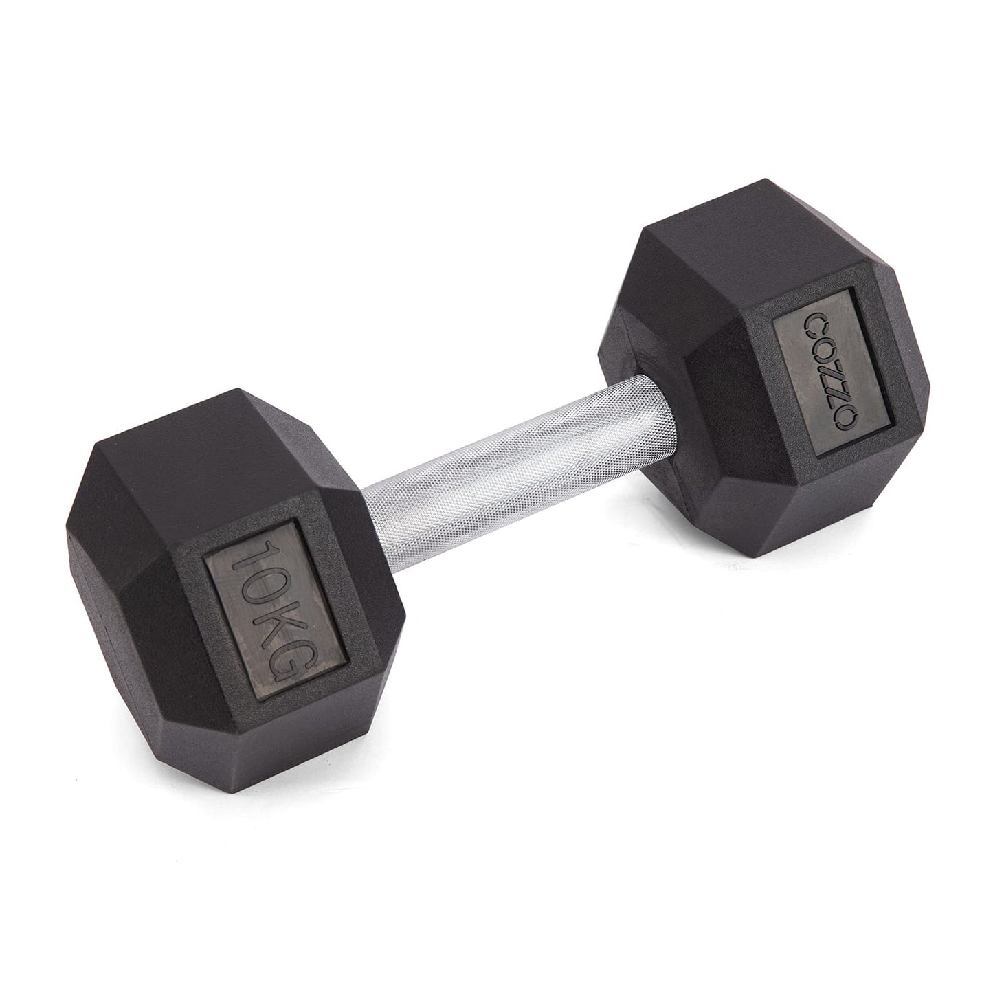 Manubrio Esagonale 10 kg Cozzo Strength - Hex Dumbbell in Gomma Alta Densità