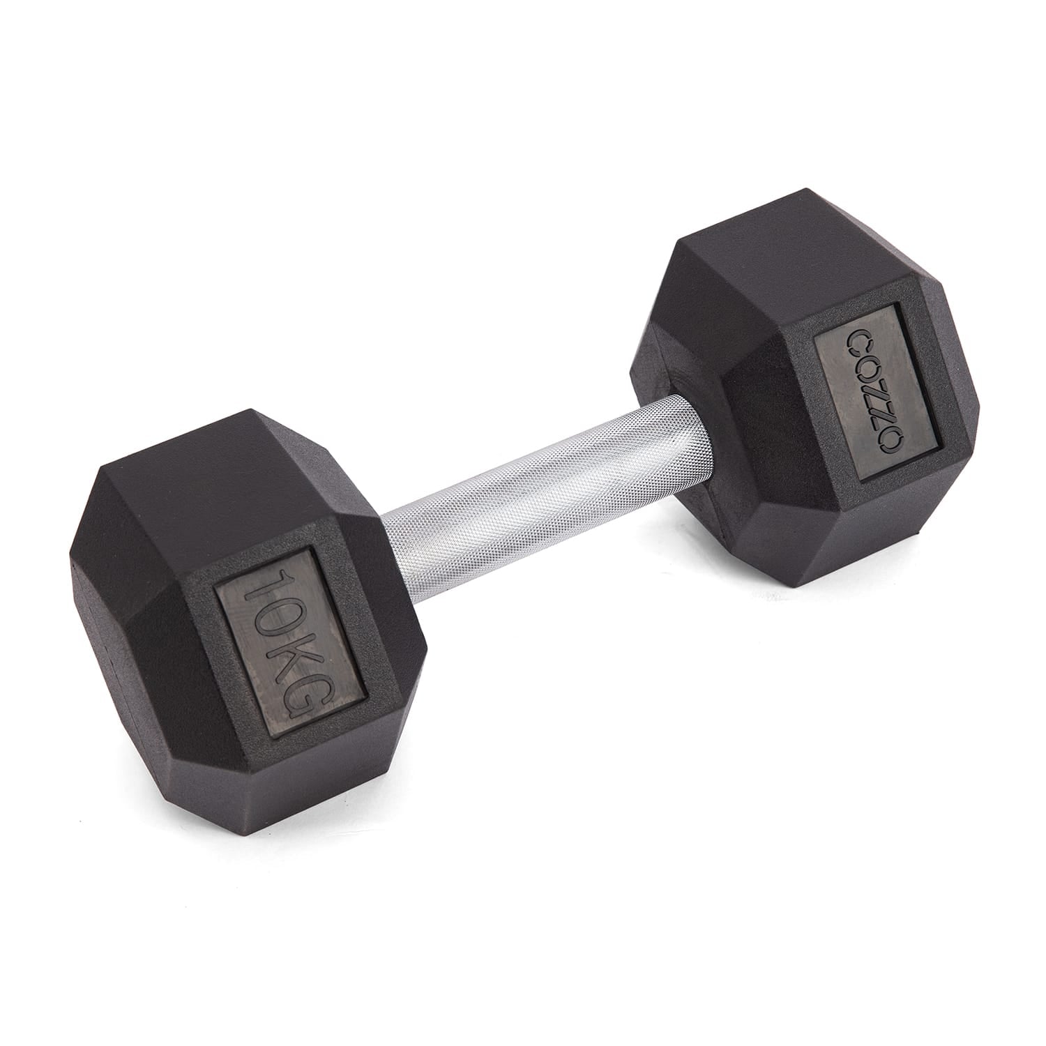 Manubrio Esagonale 10 kg Cozzo Strength - Hex Dumbbell in Gomma Alta Densità
