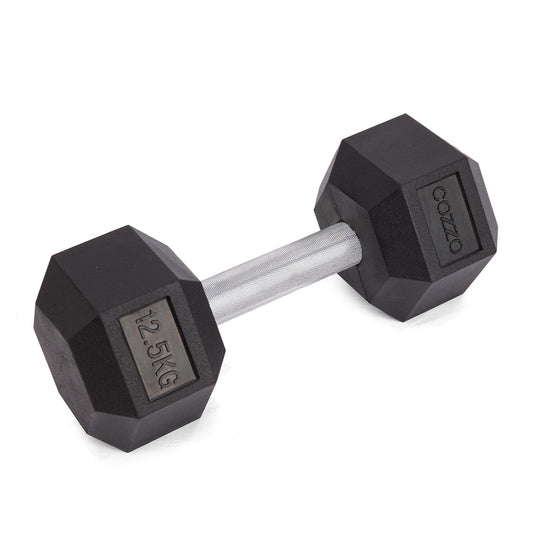 Manubrio Esagonale 12.5 kg Cozzo Strength - Peso Gommato per Allenamento Funzionale
