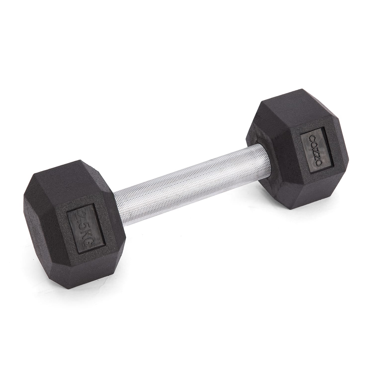 Manubrio Esagonale 2.5 kg Cozzo Strength - Hex Dumbbell Gommato Professionale