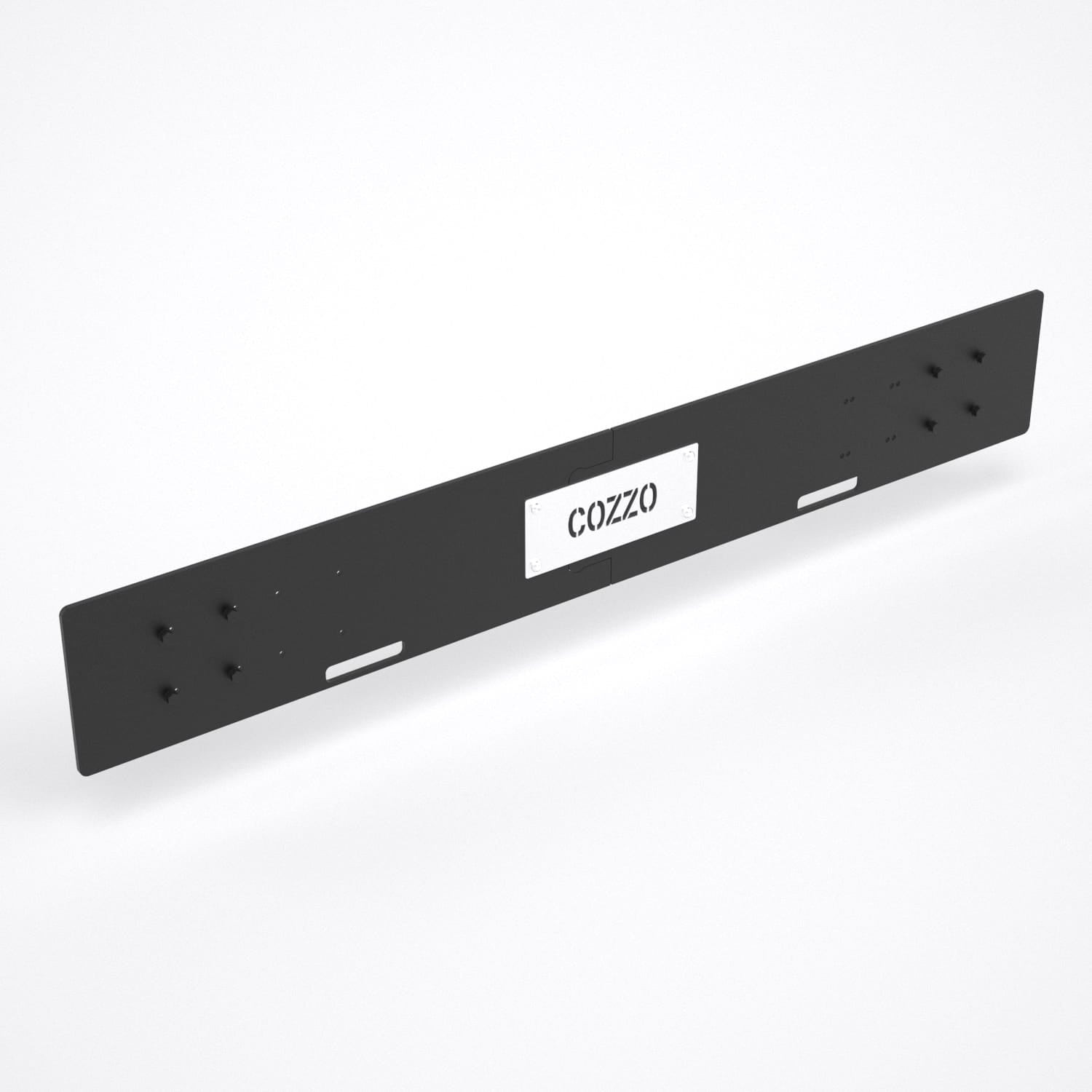 Piastra di ancoraggio doppia Cozzo Strength per 2 montanti Rig/Rack, sistema a puzzle zincato e verniciato con kit bulloneria incluso.