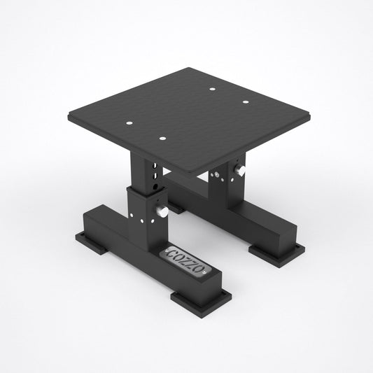 Plyo Squat Box Pro Elite Regolabile Cozzo Strength Equipment, struttura in acciaio 75x75x3 mm con piastra superiore mandorlata antiscivolo, portata 750 kg per Box Squat e Pliometria.
