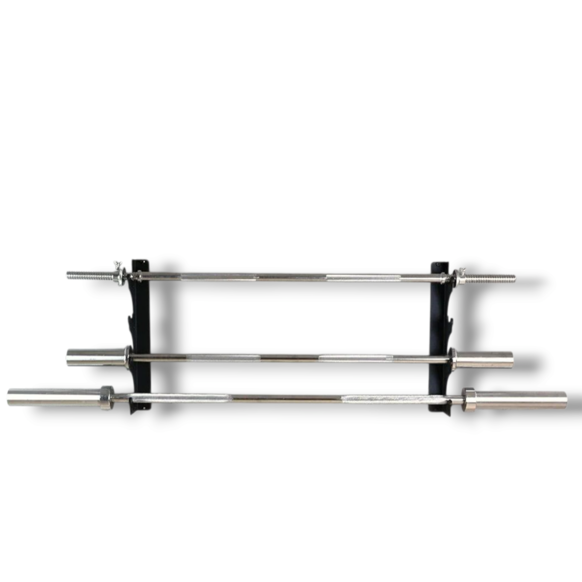 Porta bilanciere da parete 4 posti Cozzo Strength Equipment in acciaio nero verniciato a polvere, supporto verticale salvaspazio.