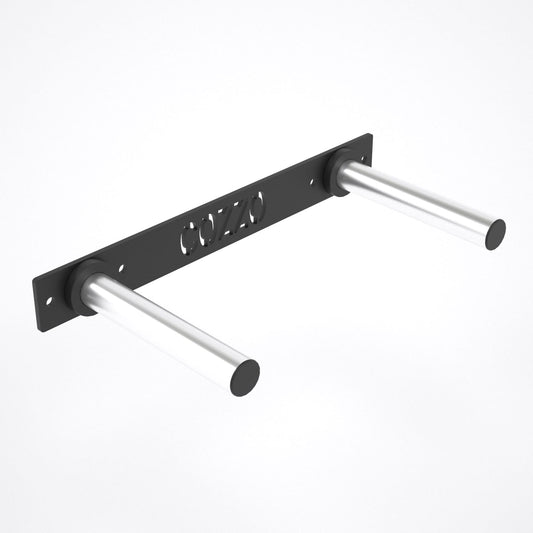 Portadischi olimpionico da parete 2 Pin 2.0 Cozzo Strength Equipment, altezza 66cm, acciaio 8mm con pin cromati.