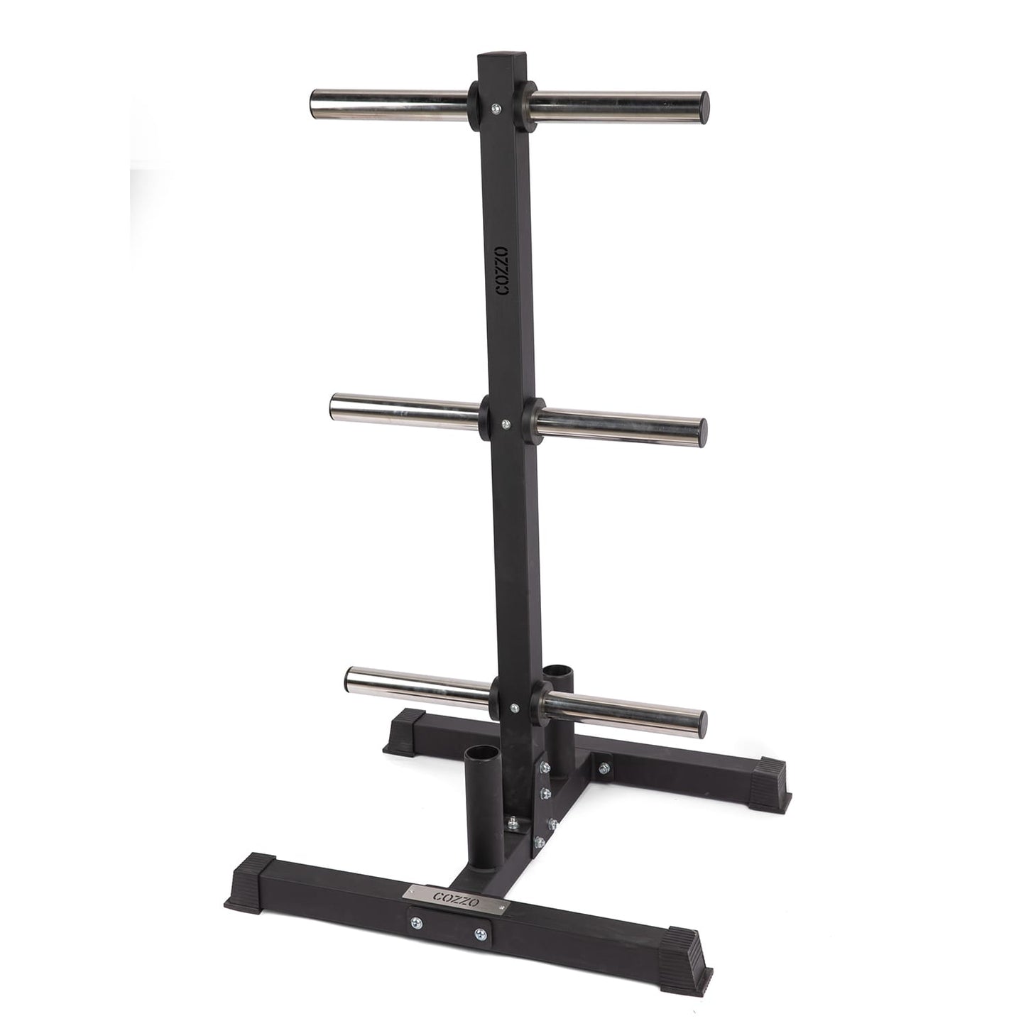 Portadischi verticale PRO 2.0 Cozzo Strength Equipment per Bumper e Calibrati, rastrelliera orizzontale a scomparti larghi per dischi olimpionici da 50mm, robusta e trasportabile.