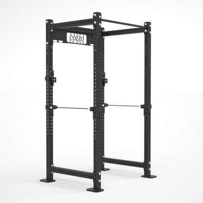 Power Rack Pro Elite 2.0 Cozzo Strength Equipment, struttura professionale 75x75x3 mm con fori numerati a laser, altezza 240,7 cm per Powerlifting e Home Gym d'élite.