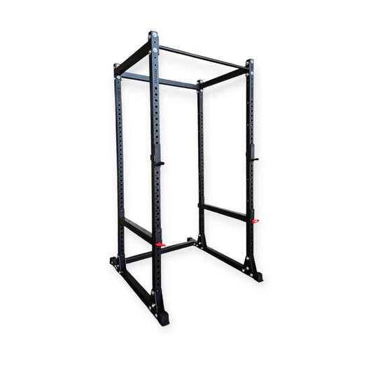 Power Rack a gabbia PRO Cozzo Strength Equipment, struttura in acciaio per sollevamento pesi e CrossFit con barra per trazioni integrata e J-Hooks di sicurezza