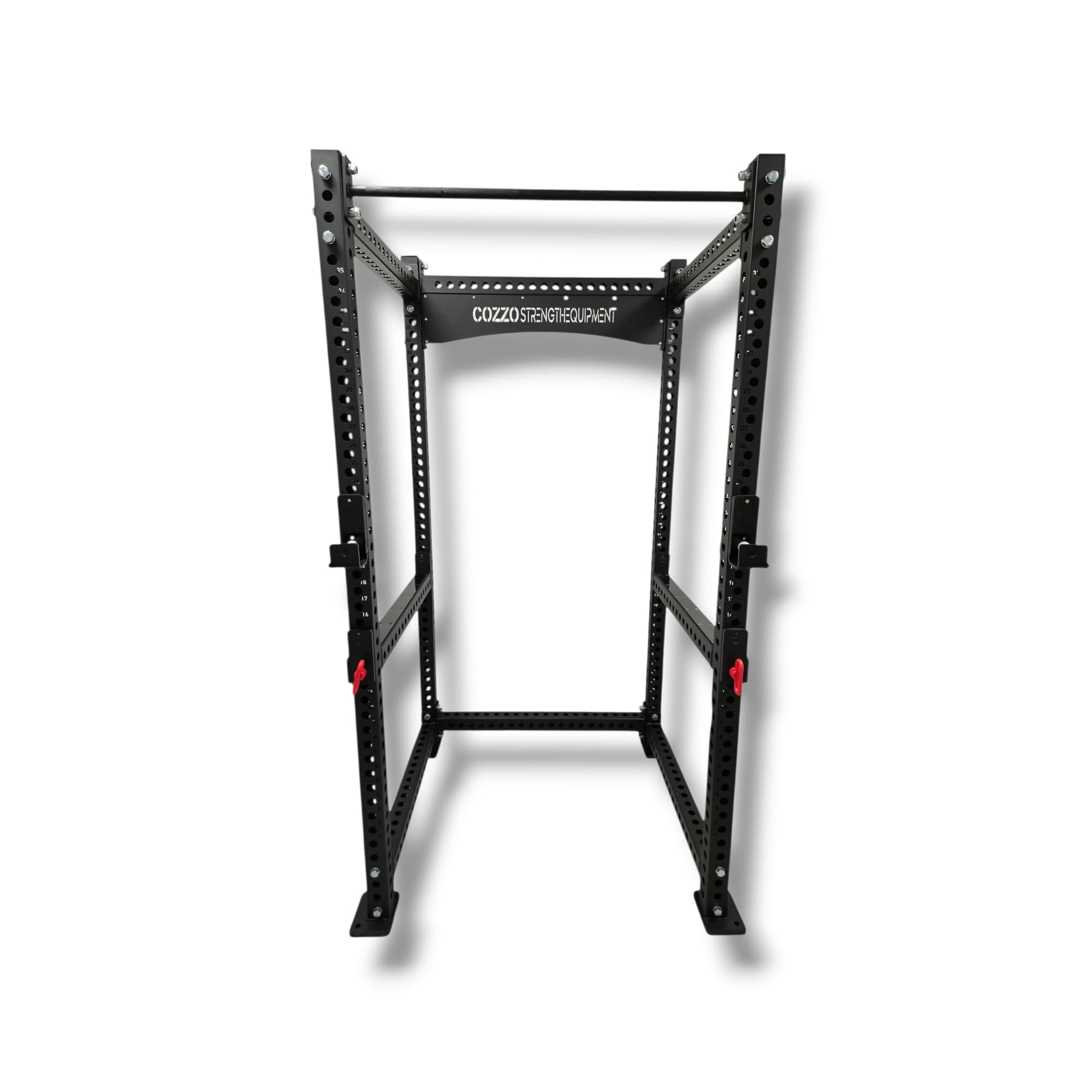 Power Rack a gabbia Pro Élite 75 Cozzo Strength Equipment, struttura professionale in acciaio 75x75 mm per Powerlifting e sollevamento pesi intensivo.