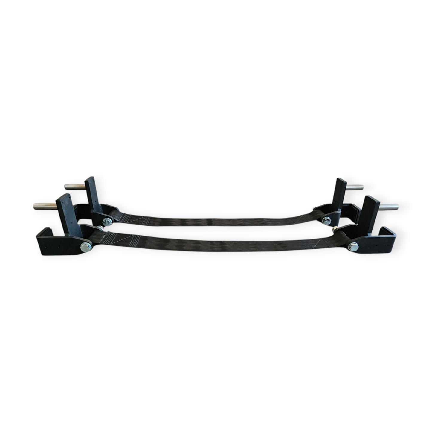 Sistema Safety Straps PRO Cozzo Strength installato su Power Rack 60x60 con pin in acciaio da 20mm.