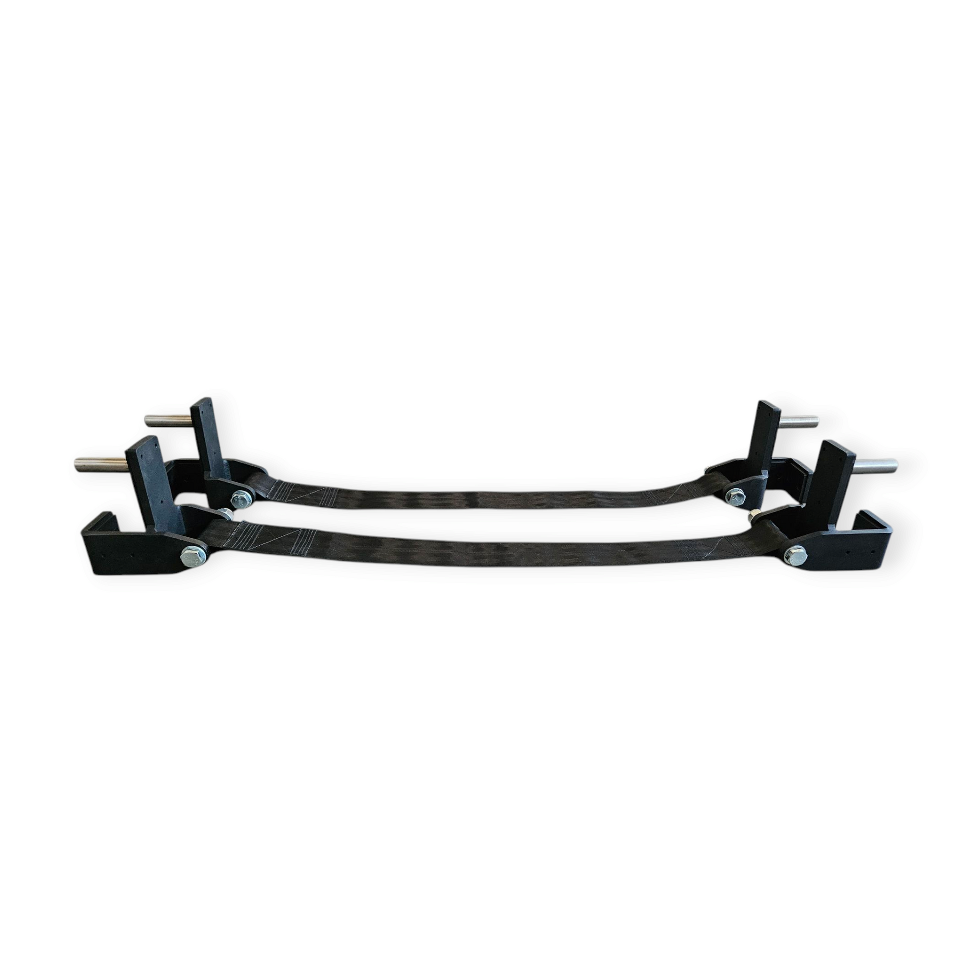 Sistema Safety Straps PRO Cozzo Strength installato su Power Rack 60x60 con pin in acciaio da 20mm.