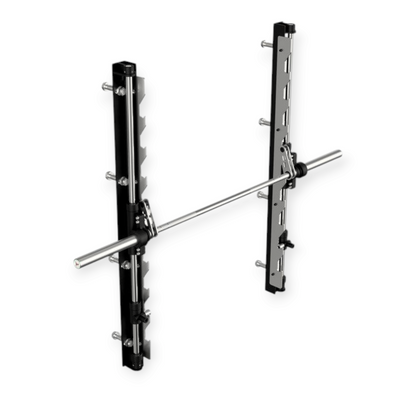 Sistema Smith Machine per Rack Cozzo Strength Equipment montato su struttura Pro Elite con bilanciere olimpionico da 20kg.