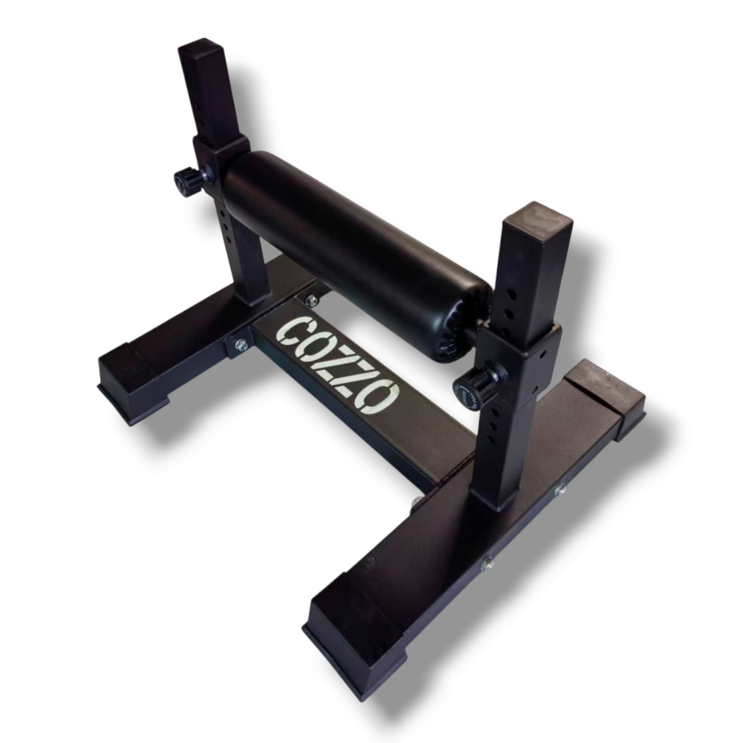 Supporto per affondi bulgari Pro 2.0 Cozzo Strength Equipment con rullo rotante in vinile e 10 regolazioni in altezza.