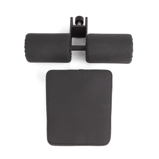 Supporto seduta rimovibile per Power Rack Cozzo Strength, sedile imbottito salvaspazio per allenamento spalle e braccia con aggancio rapido su pali forati.