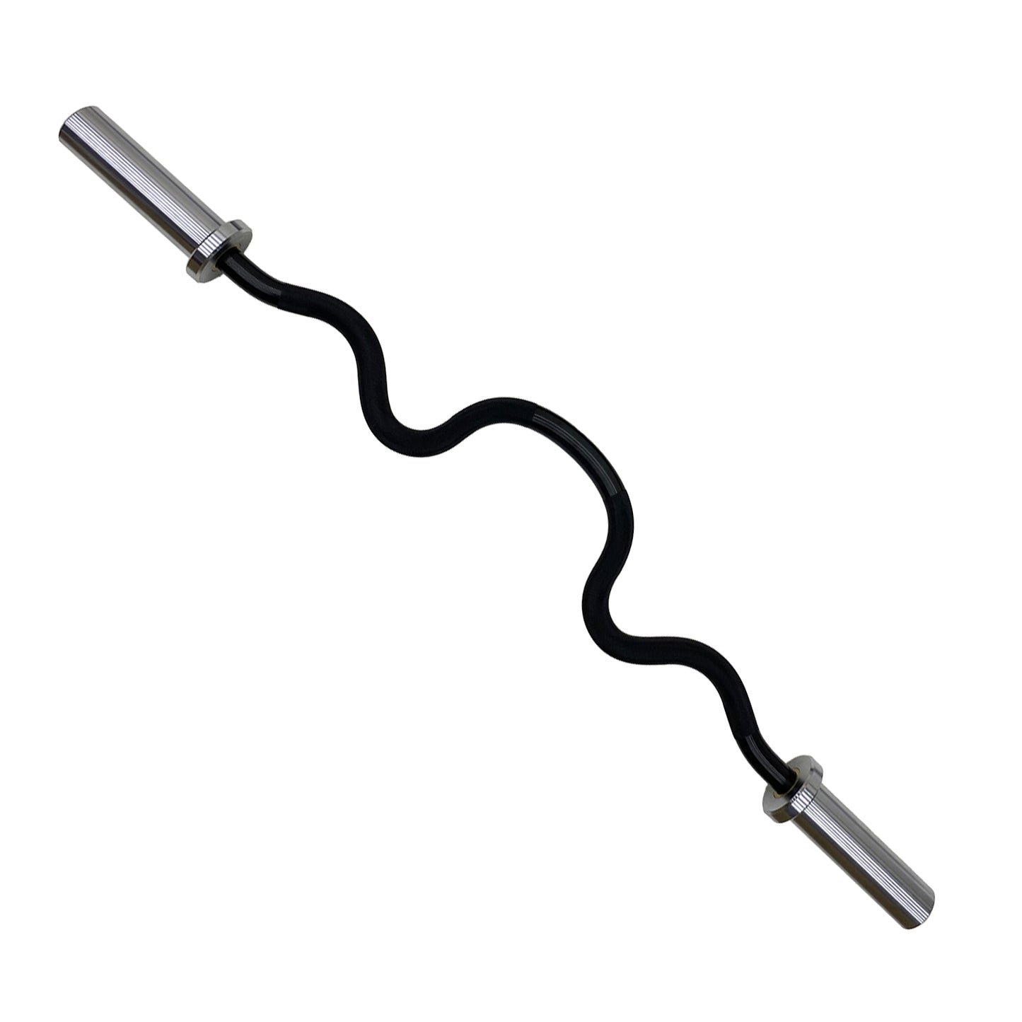 Bilanciere EZ Curl 2.0 Black Cozzo Strength Equipment, finitura nera, peso 10kg, lunghezza 116 cm e impugnatura 28mm per bicipiti.