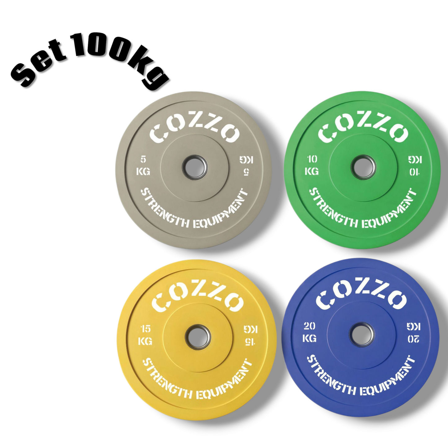 Set Bumper Plates 100/150kg (Black / Color Line) – Cozzo Strength Equipment