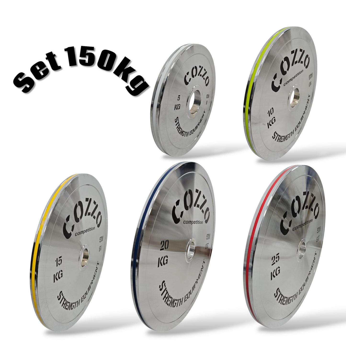 Set Dischi Calibrati Color/Crhome (100kg / 150kg) – Cozzo Strength Equipment