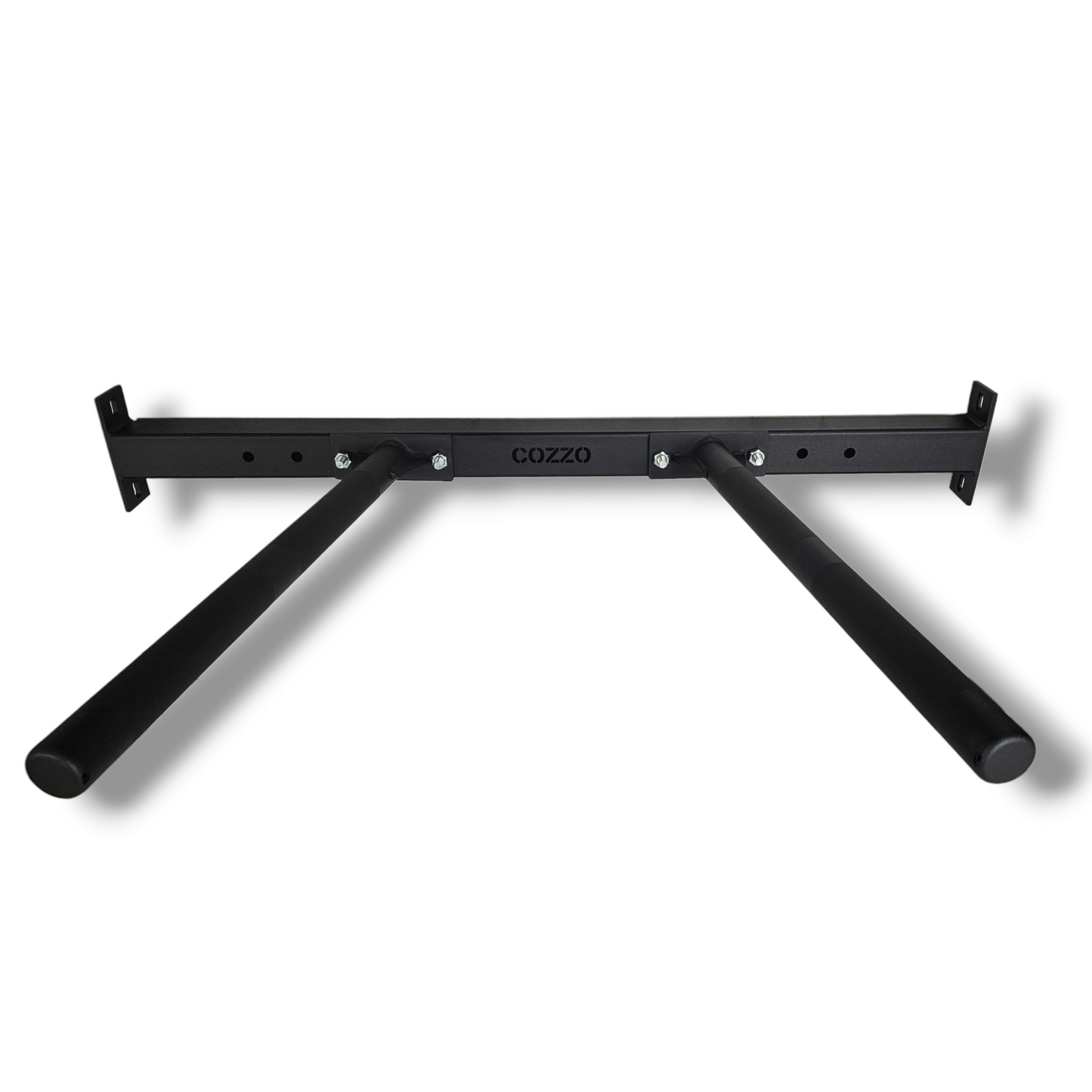 Dip Station Pro per Rack con parallele convergenti da 42 mm e finitura Super Grip nero.