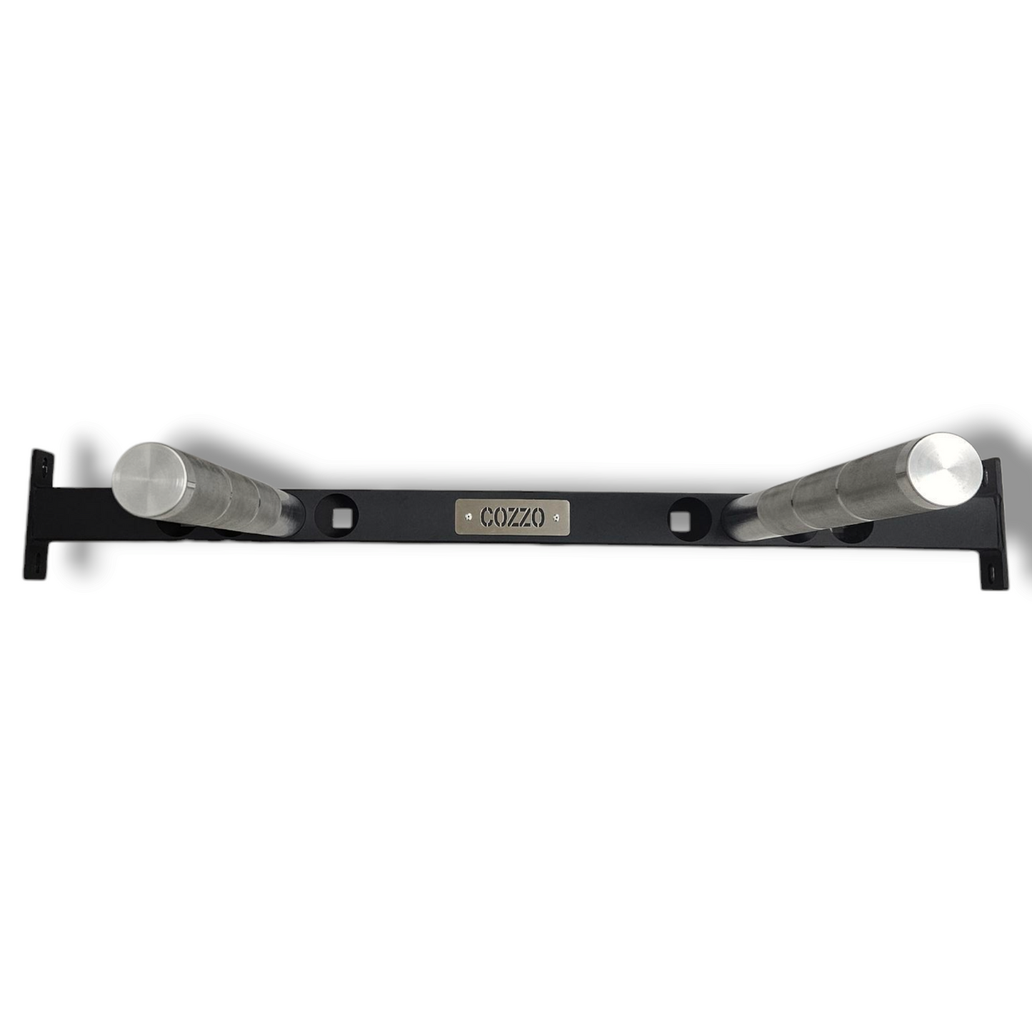 Dettaglio della zigrinatura Super Grip sulle parallele cromate della Dip Station Pro Elite.