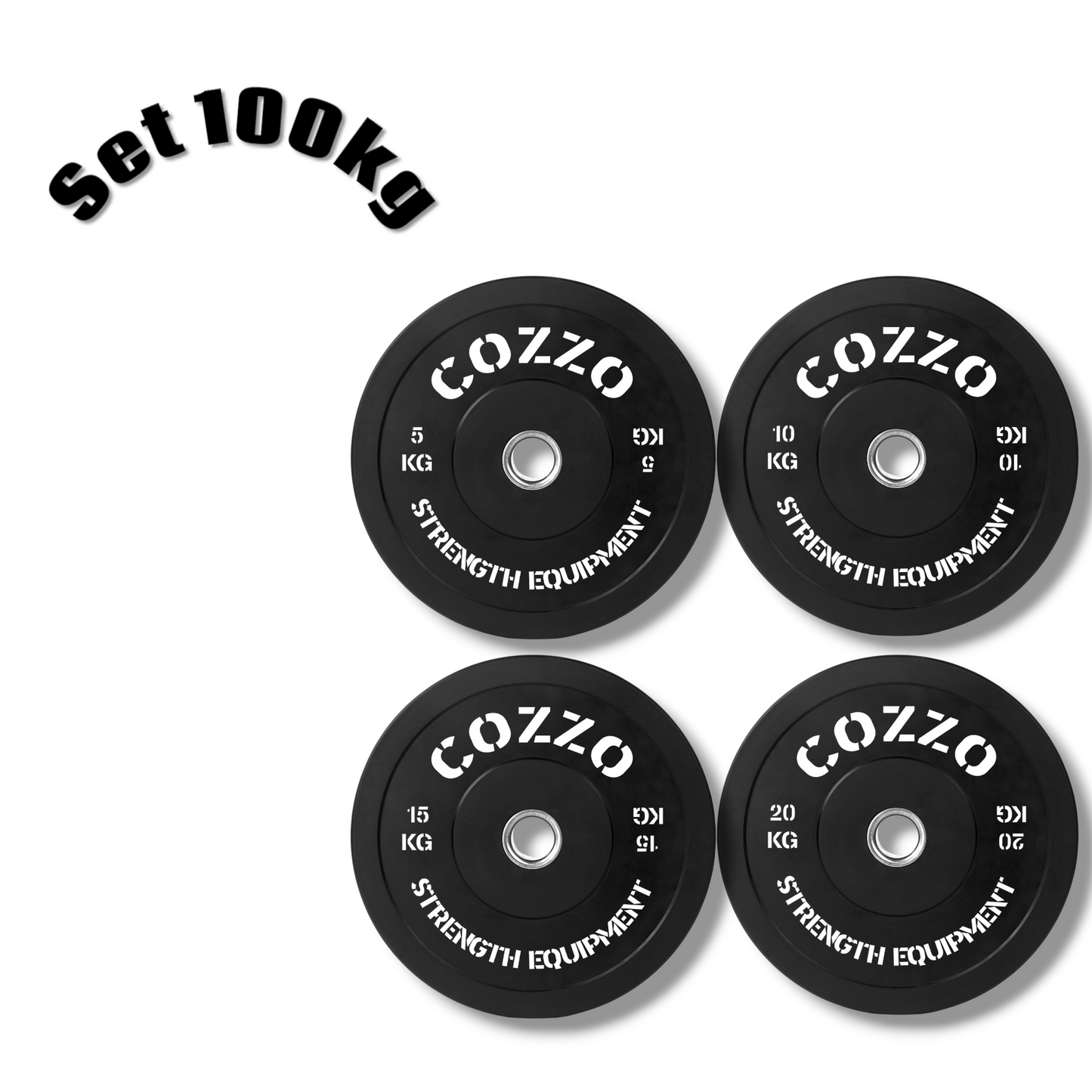 Set Bumper Plates 100/150kg (Black / Color Line) – Cozzo Strength Equipment