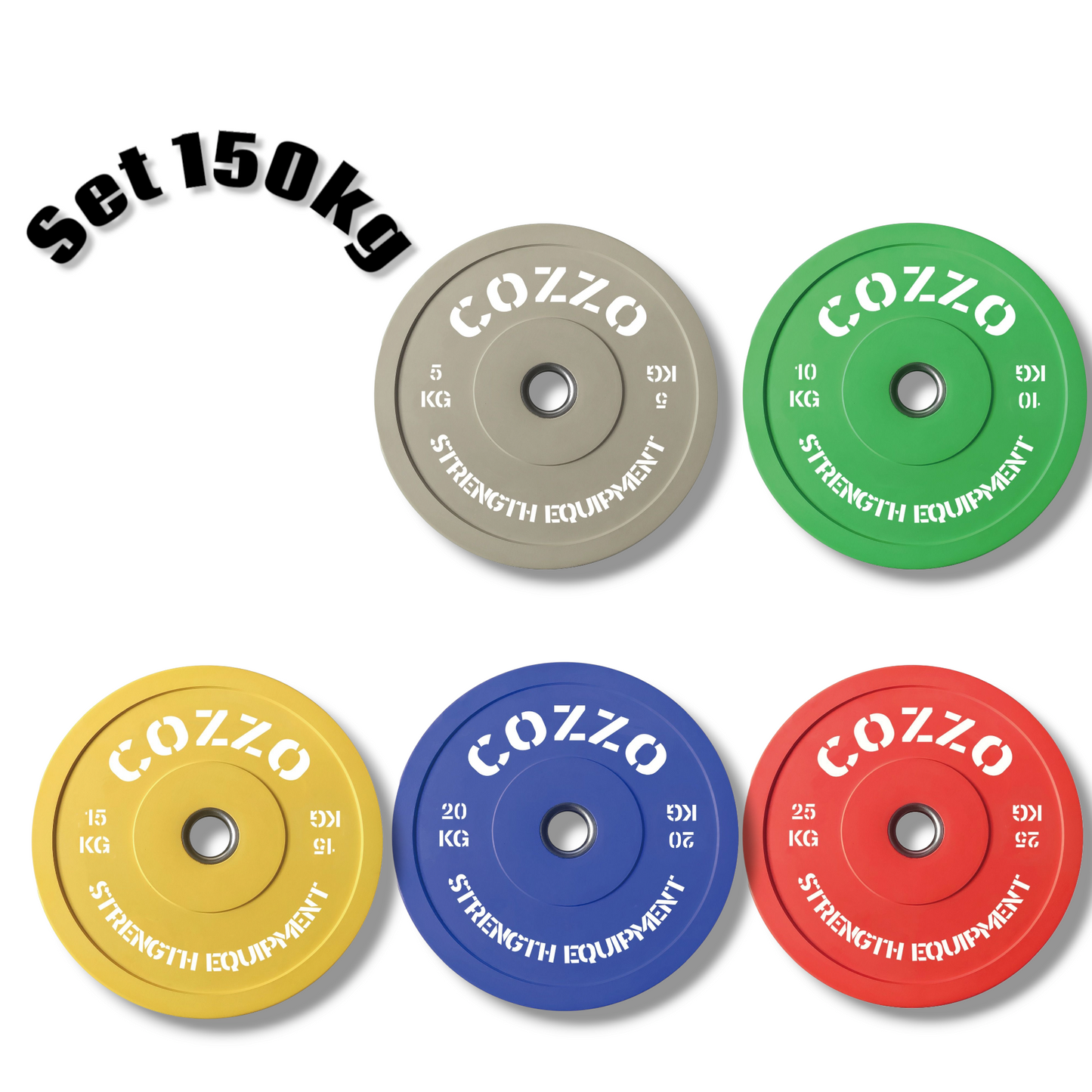 Set Bumper Plates 100/150kg (Black / Color Line) – Cozzo Strength Equipment